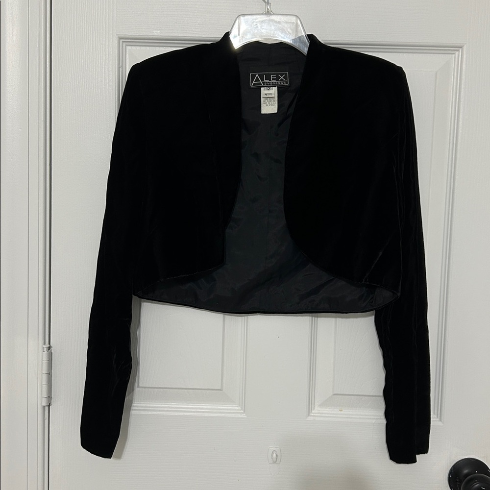 Alex Evenings Black Petite Jacket